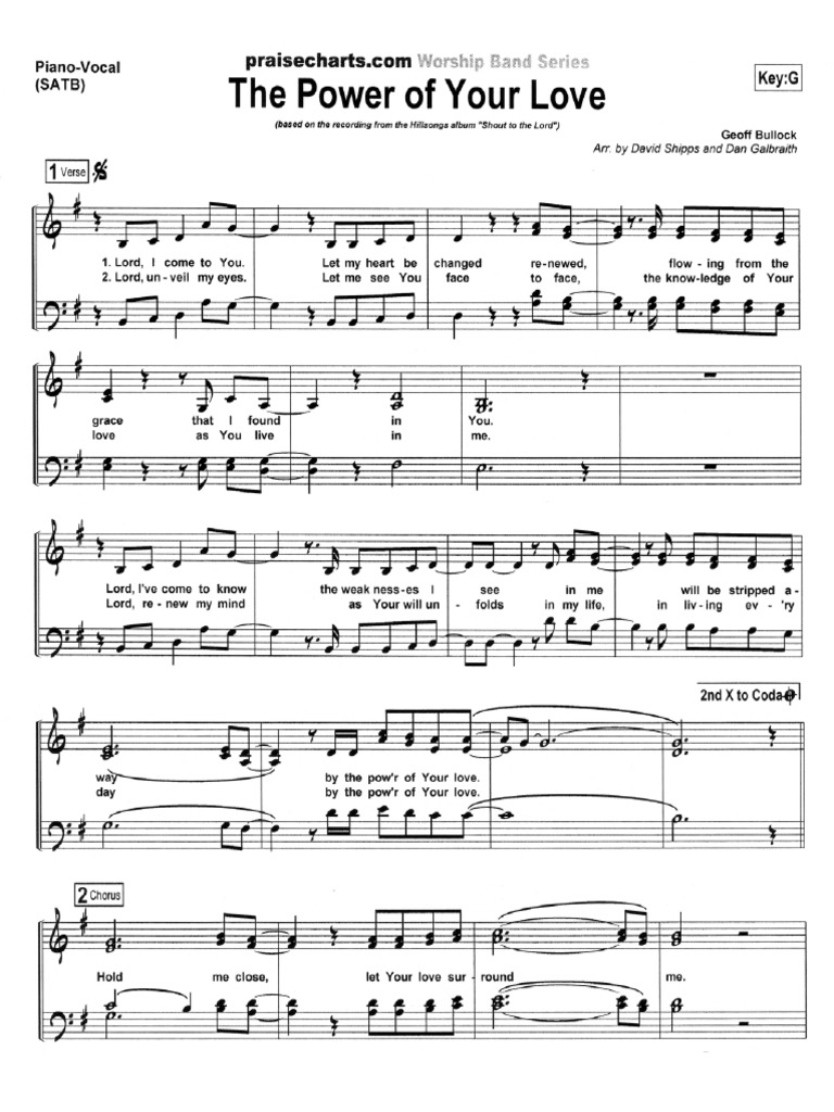 Power of Your Love satb