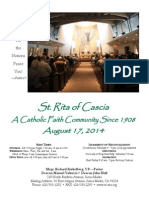 St. Rita Parish Bulletin 8/17/2014