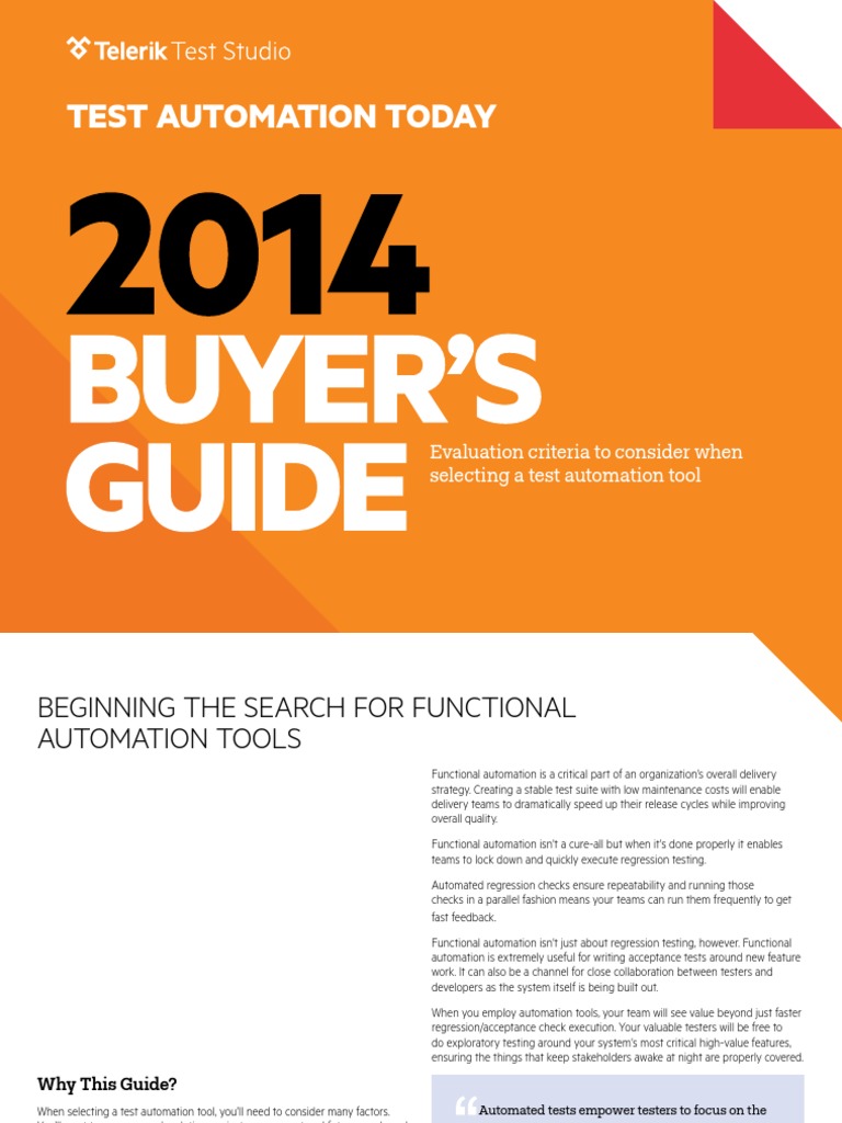 Selecting Test Automation Tools | PDF | Software Testing | Microsoft ...