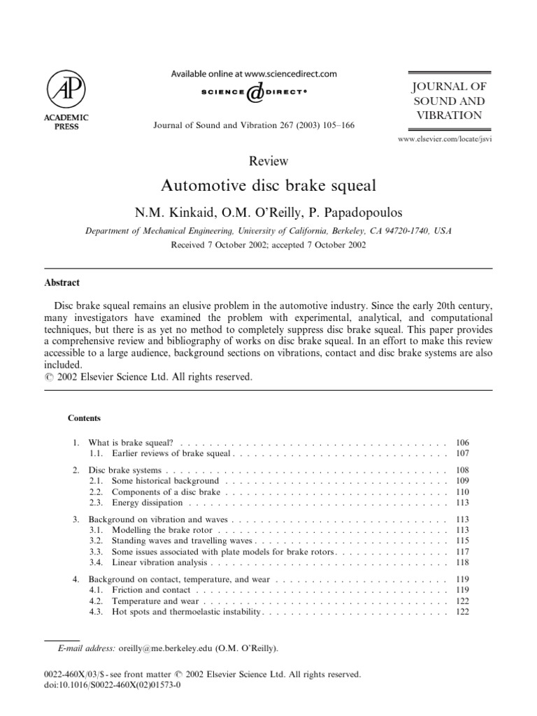Automotive Disc Brake Squeal GOOD ONE USE IT Brake Normal Mode
