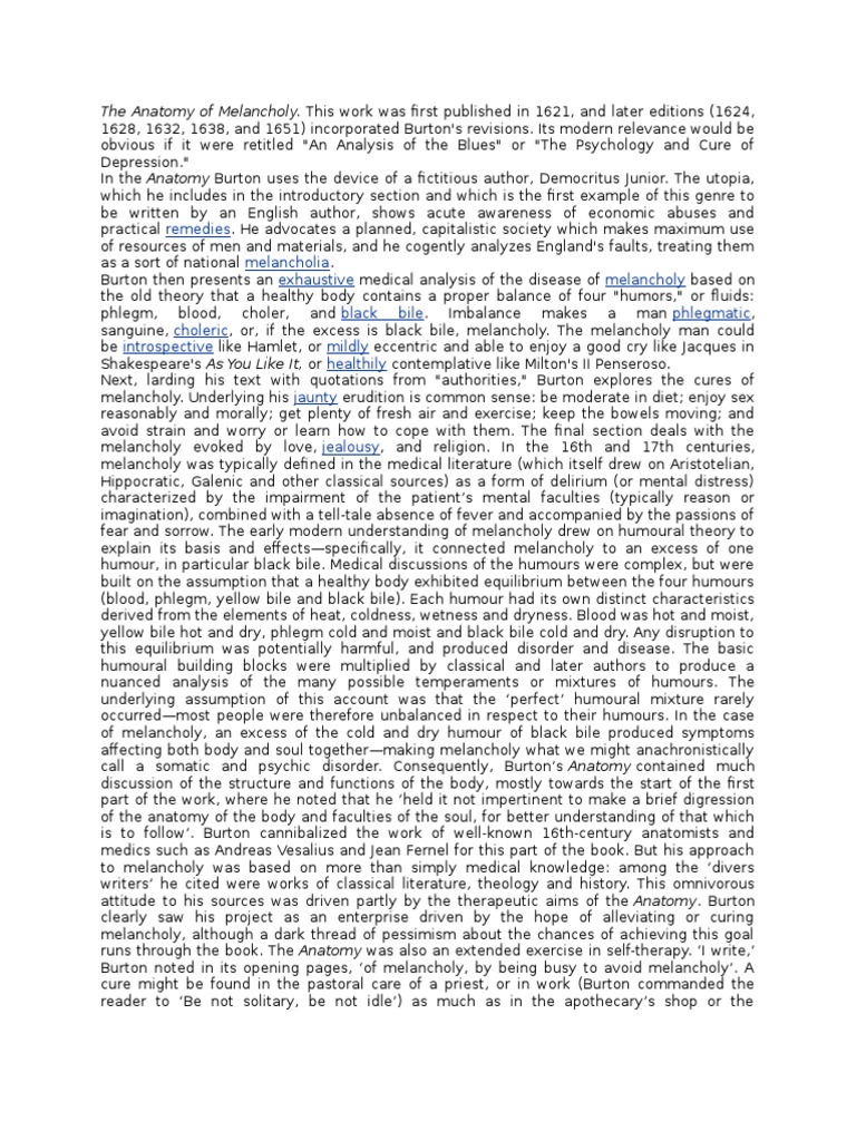 Remedies Melancholia Exhaustive Melancholy Black Bile Phlegmatic