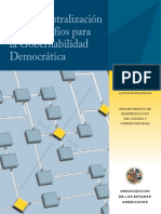 OEA (2008) La Descentralización y Los Desafíos de La Gobernabilidad Democrática