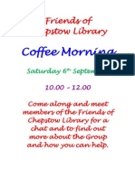 Coffee Morning With Friends of Chepstow Library