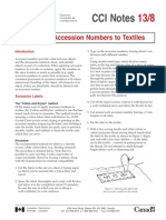 Applying Accession Numbers to Textiles