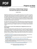 Download A History of Media Merger Hysteria From AOL Time Warner to Comcast NBC PFF - Thierer by Adam Thierer SN23715552 doc pdf
