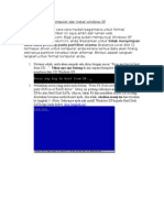 Cara Cara Format Computer Dan Install Windows XP