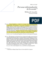 William Sewell - Por Una Reformulación de Lo Social