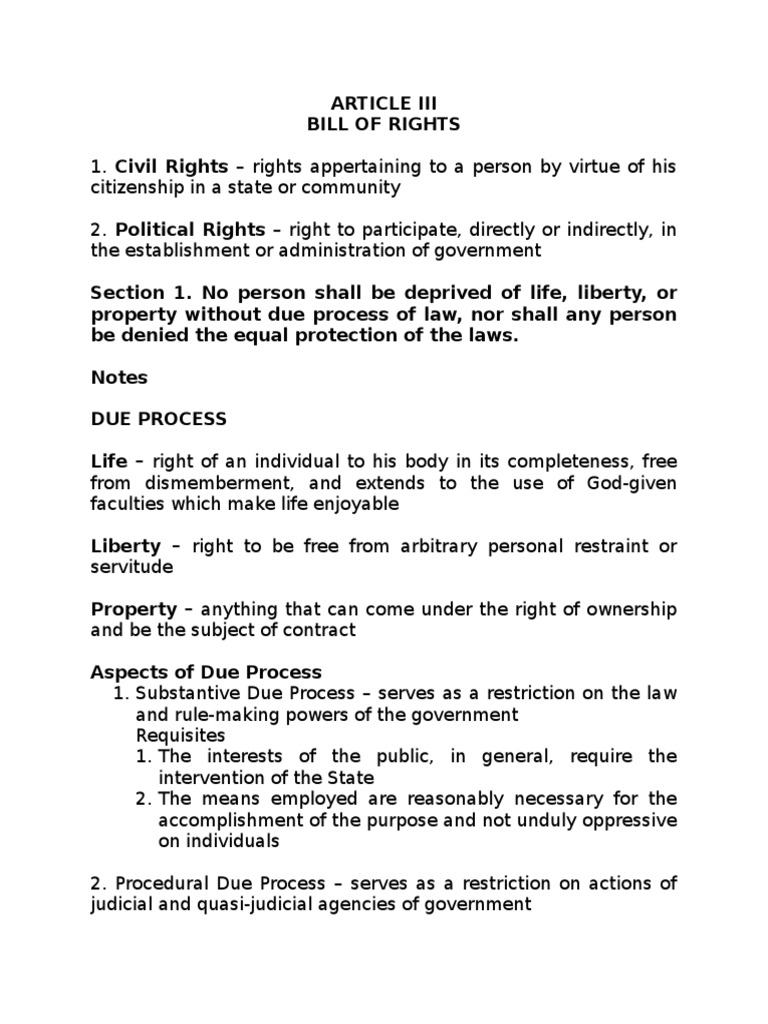 Article 3 Bill of Rights | PDF | Search And Seizure | Bail