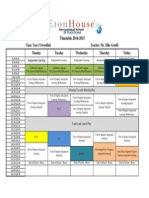 Timetable Primary Y5 Swordfish 2014 - 15 Final