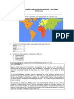 Evaluación diagnóstica de geografía de México y el mundo