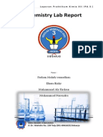 Chemistry Lab Report: Farhan Mahdy Ramadhan Ilham Rizky Muhammad Aly Firdaus Muhammad Narendra