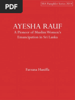 Download AYESHA RAUF- A Pioneer of Muslim Womens Emancipation in Sri Lanka by Social Scientists Association SN237172215 doc pdf