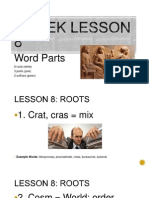 Greek Lesson 8 Word Parts