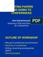 Writing Papers and Going To Conferences: Gita Subrahmanyam
