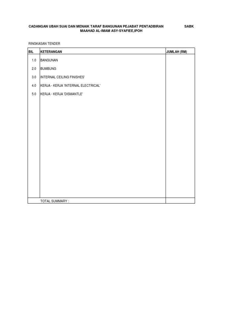 BQ Kosong | PDF