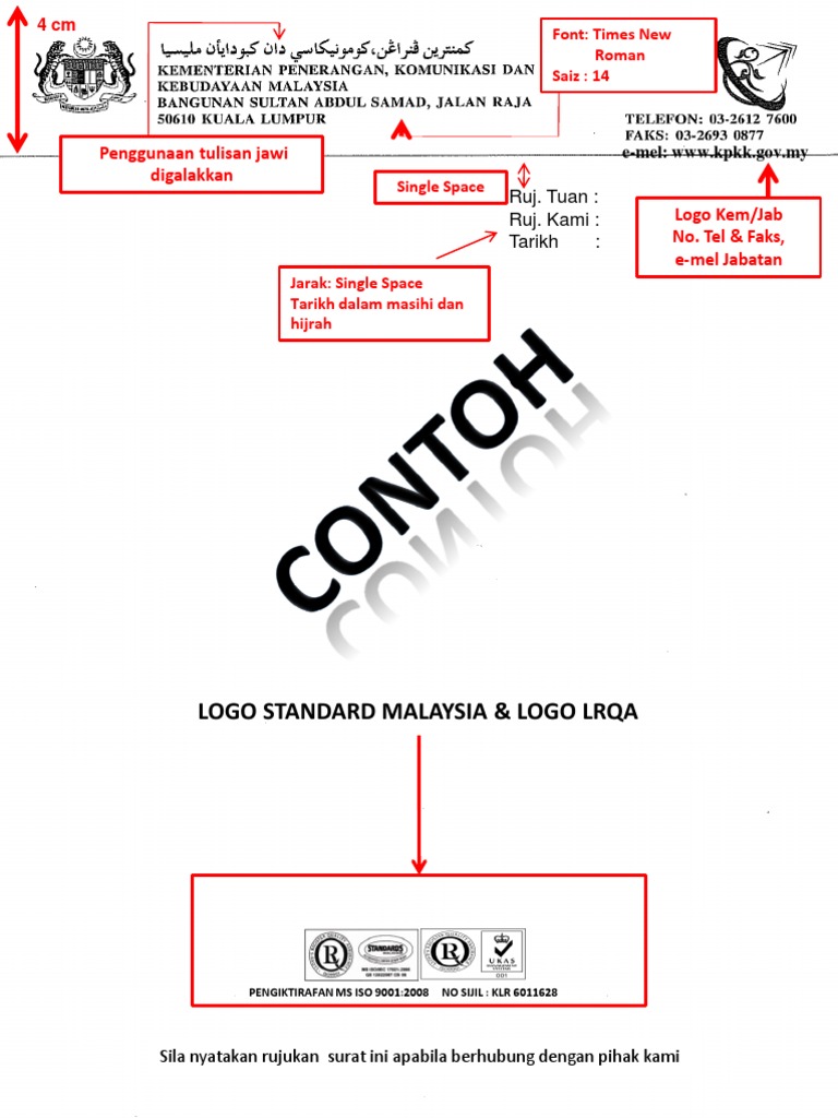 Presentation Contoh Surat Rasmi PDF | PDF