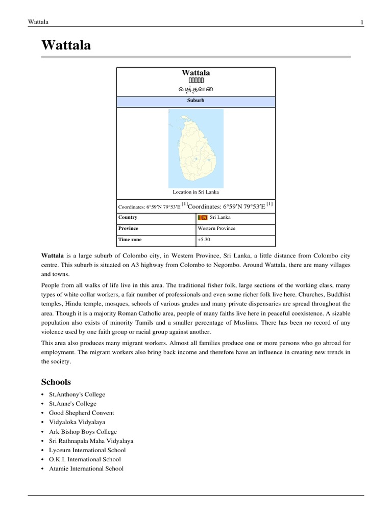 Wattala | PDF
