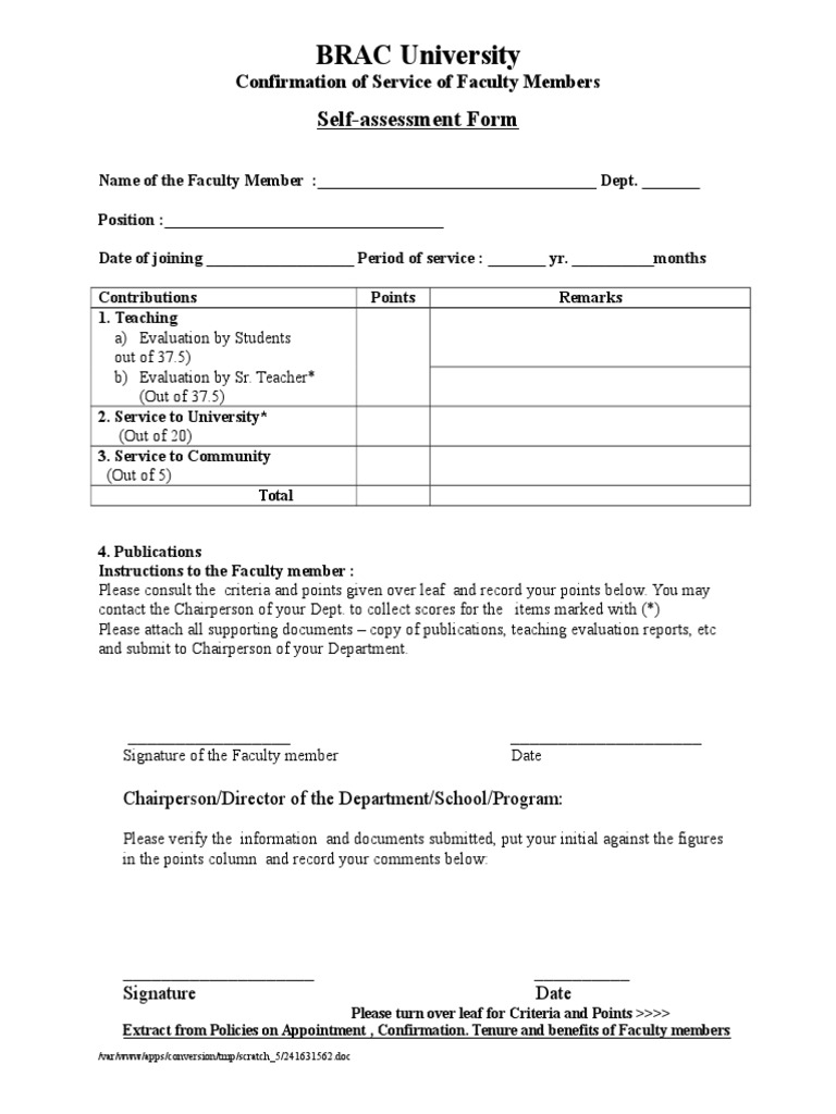 Confirmation Self Assessment1 Pdf