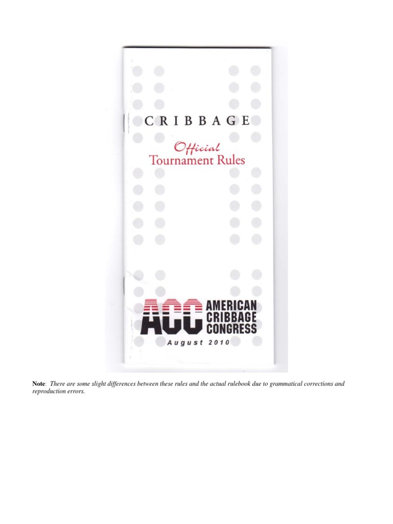 Cribbage Rules | PDF
