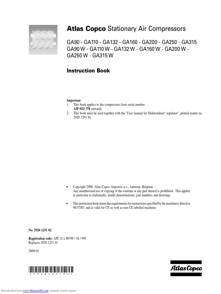 ... Array - manual atlas copco ga90 mains electricity valve rh es scribd ...