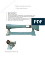 Wind Tunnel Construction Details: Figures Depicted Are Indicative Only