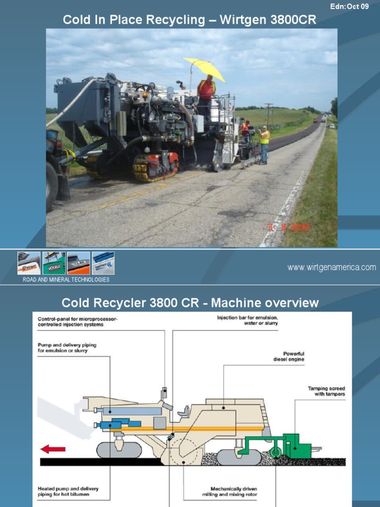 Wirtgen 3800CR Cold Recycler Overview | PDF | Asphalt | Road Surface