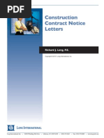 Construction Notice Letter Samples | PDF | Private Law