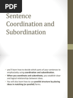 Coordination and Subordination