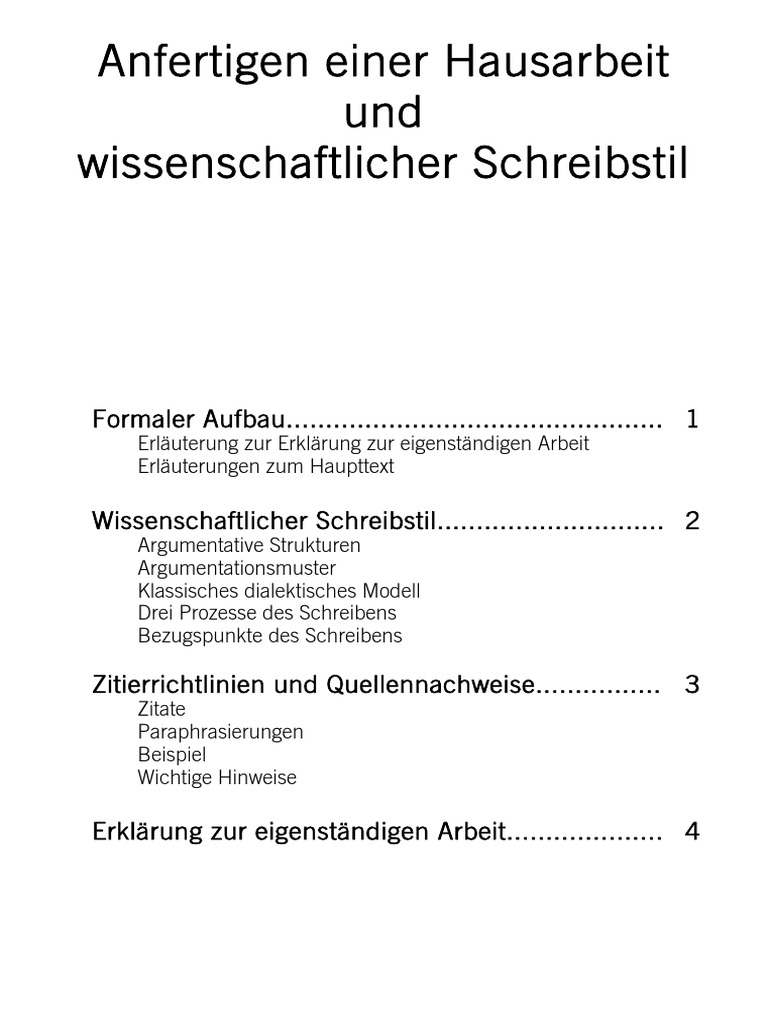 Infos Zu Hausarbeiten