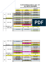 All Math Teachers: Class Schedule For S.Y. 2014 - 2015