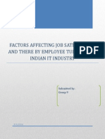 Factors affecting job satisfaction and there by employee turnover in Indian IT industry - group 9.docx