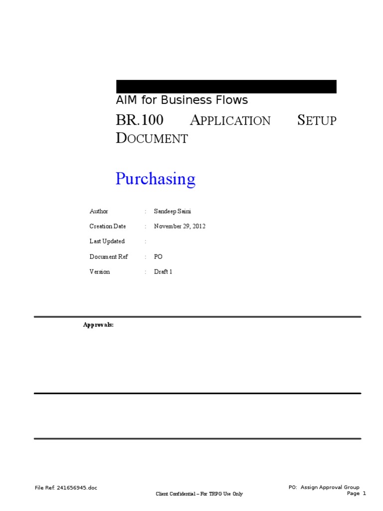 Purchasing Application Setup Guide | PDF | Notes (Finance) | Currency