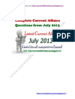 July 2013-Complete Current Affairs