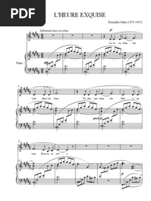 Reynaldo Hahn L Heure Exquise B Maior