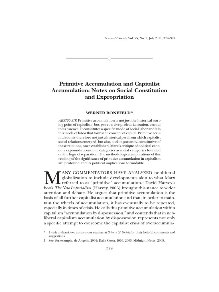 2011 primitive accumulation and capitalist pdf capitalism karl marx