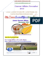 Nov 2013- Complete Current Affairs