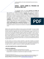 Avances, Retrocesos. Datos sobre el proceso de descentralizacion en Peru 2009