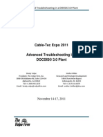 Advanced Troubleshooting On Docsis 3.0 Plant