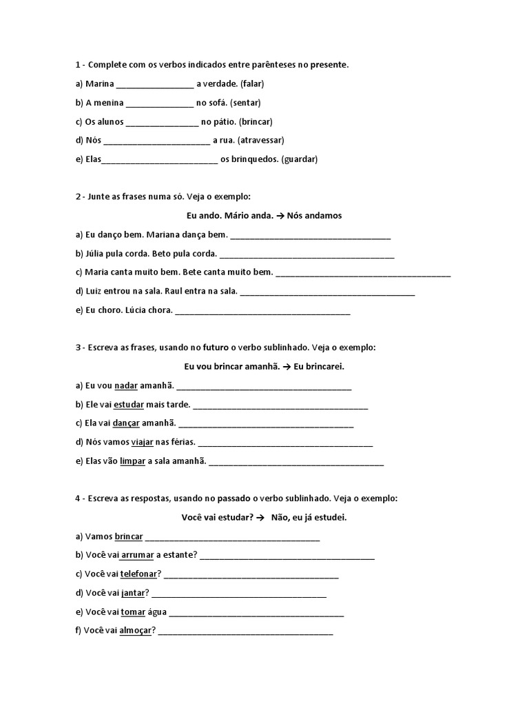 Atividades de Português 1 | PDF | Artes Linguísticas e Disciplina
