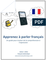 E Book Apprenez à Parler Français Un Guide Pour Évoluer de La Compréhension à l’Expression