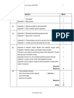 SPM 2009 Biology exam solutions and key