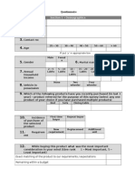 Critical Determinants Survey Questionaire Version B