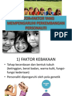 Faktor-Faktor Yang Mempengaruhi Perkembangan Personaliti