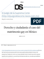 Derecho y Ciudadanía: El Caso Del Matrimonio Gay en México
