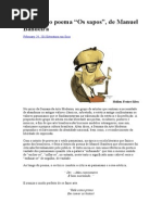 Análise Do Poema SAPOS