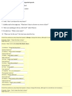 Indirect Speech Practice