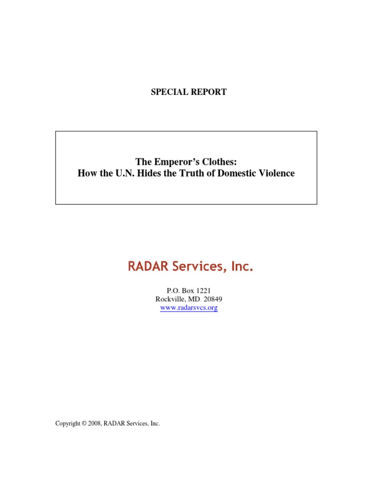 Radar Report UN Hides Truth of DV | PDF | Domestic Violence | Violence