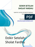 Dzikir Setelah Sholat Fardhu