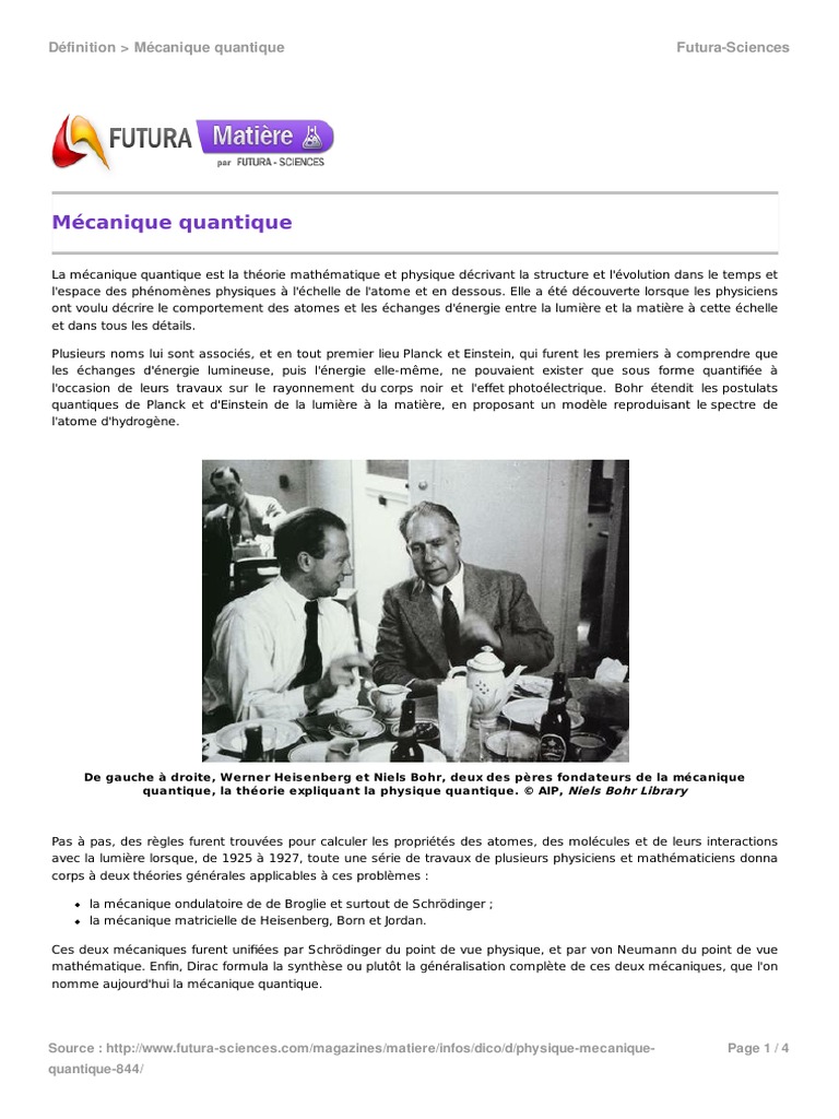 844 Mecanique Quantique Mécanique Quantique Physique Des - 