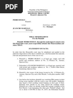 Trial Memorandum sample  Contracts
